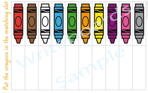 SA Modern Cursive Font Crayon Colours Busy Book pages for Childcare and Preschool, SA Quiet Book