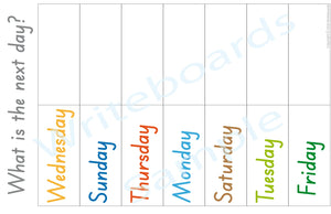 SA Modern Cursive Font Days of the Week Busy Book Pages for Childcare & Preschool 3+