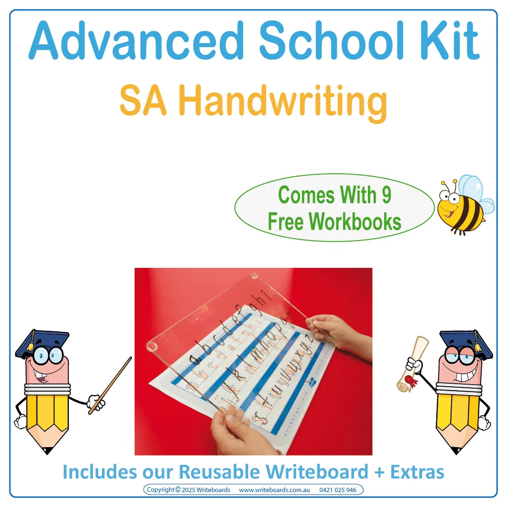 SA Modern Cursive Font Advanced School Kit to Help Your Child Catch up to the others