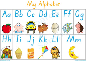 SA Modern Cursive Font Alphabet Busy Books pages for Childcare and Preschool, SA Alphabet Quiet Book