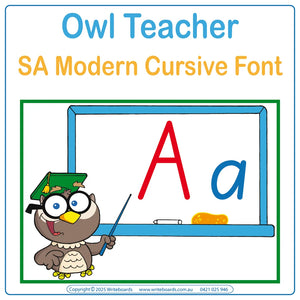 SA Modern Cursive Font Alphabet Posters for Teachers & Educators