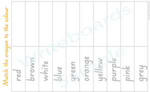 SA Modern Cursive Font Crayon Colours Busy Book Pages for Childcare and Preschool
