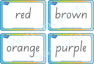 SA Modern Cursive Colours Busy Book Flashcards for Childcare and Preschool,