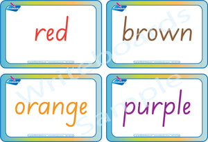 SA Modern Cursive Font Colours Busy Book Flashcards for Childcare and Preschool, SA Colour Quiet Book