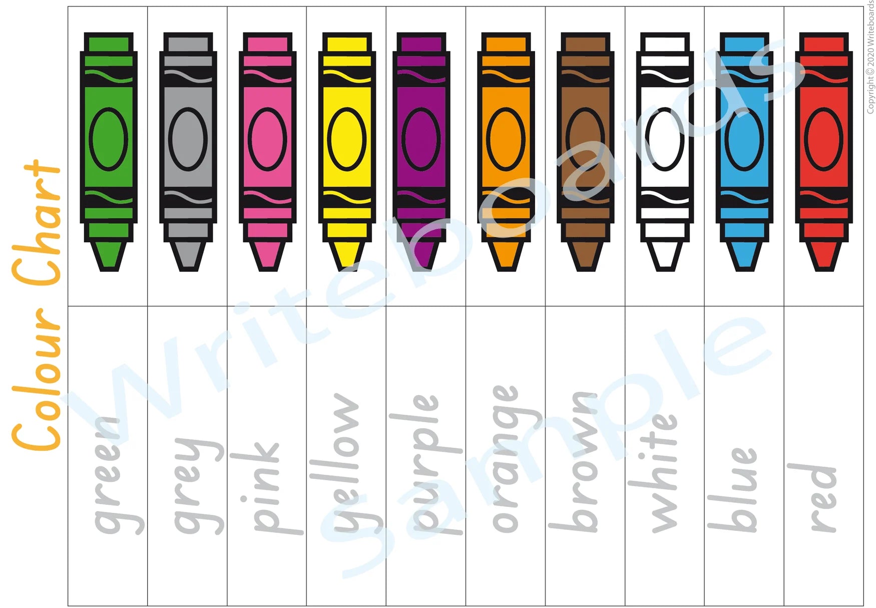 SA Modern Cursive Font Crayon Colours Busy Book Poster for Childcare ...