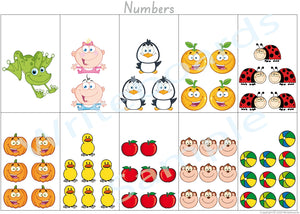 SA Modern Cursive Number Busy Books pages for Childcare and Preschool, SA Numbers Quiet Book