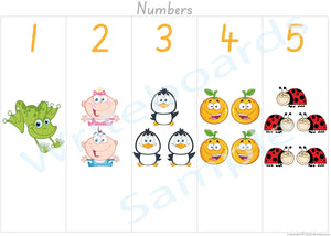 SA Modern Cursive Font Number Busy Books pages for Childcare and Preschool, SA Numbers Quiet Book