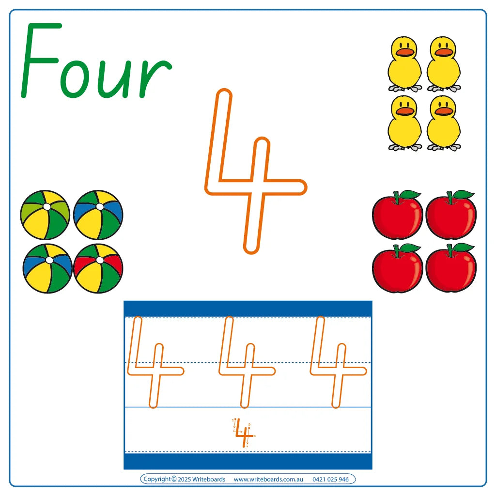 SA Modern Cursive Font Beginner Number Worksheets and Flashcards for Occupational Therapists and Tutors