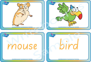 SA Modern Cursive Font Pet Animal Busy Book Flashcards for Childcare & Preschool, SA Quiet Books 