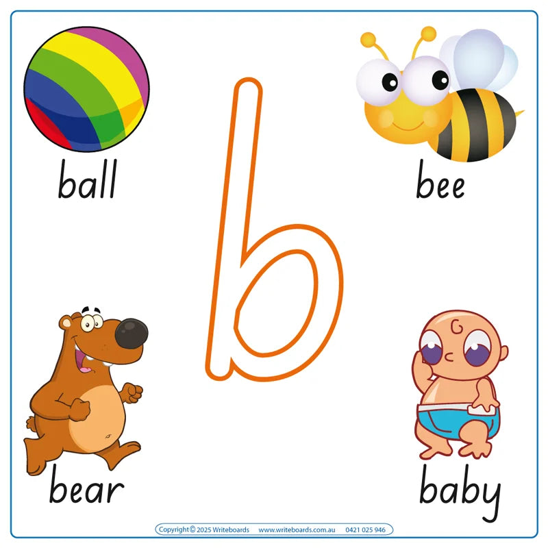 SA Modern Cursive Font School Readiness Kit includes Beginner Alphabet Worksheets and Flashcards for Ages 3+