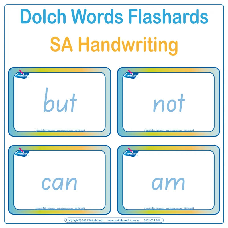 SA Modern Cursive Font School Starter Kit includes 315 Sight Word Flashcards for ages 3+
