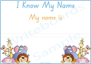 SA Modern Cursive Font Student Name Busy Book Pages for Childcare & Preschool