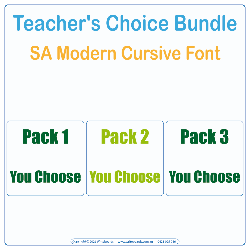 SA Modern Cursive Teachers Choice Bundle - Worksheets and Resources for Teachers