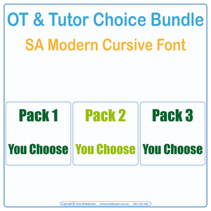 SA Modern Cursive Font Choice Bundle for Occupational Therapists and Tutors
