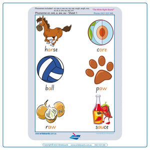 SA Modern Cursive Vowel Phoneme Posters for Teachers in SA