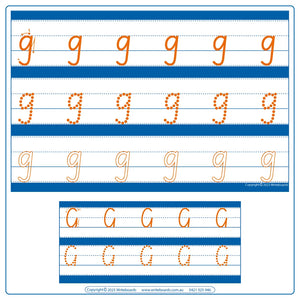 SA Modern Cursive Font Alphabet and Number Tracing Worksheets with Directions for Occupational Therapists and Tutors