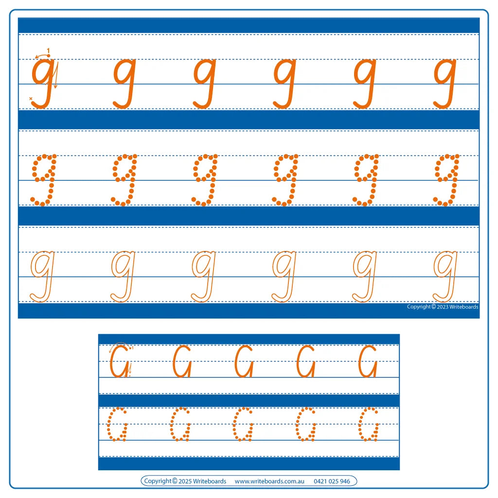 Download SA Modern Cursive Font Alphabet & Number Worksheets for Teachers - includes 62 guided pages