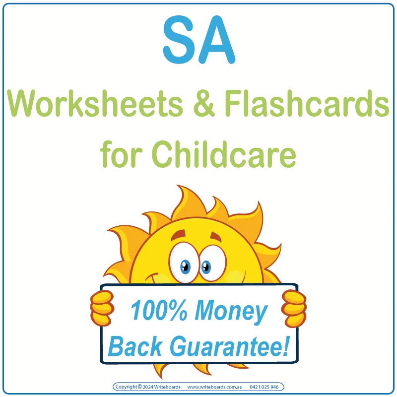 Downloadable & Printable SA Modern Cursive Font Worksheets & Flashcards School Readiness in SA Preschools