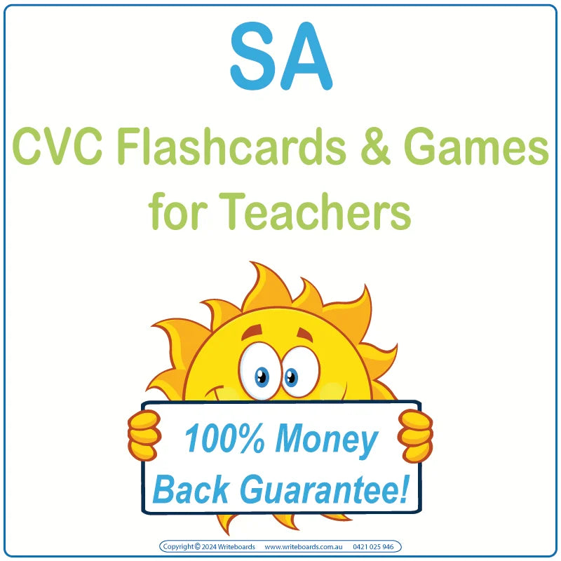 CVC Flashcards & Games for Teachers in SA