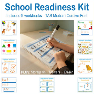 TAS School Readiness Kit for pre-school handwriting - letters and numbers and more