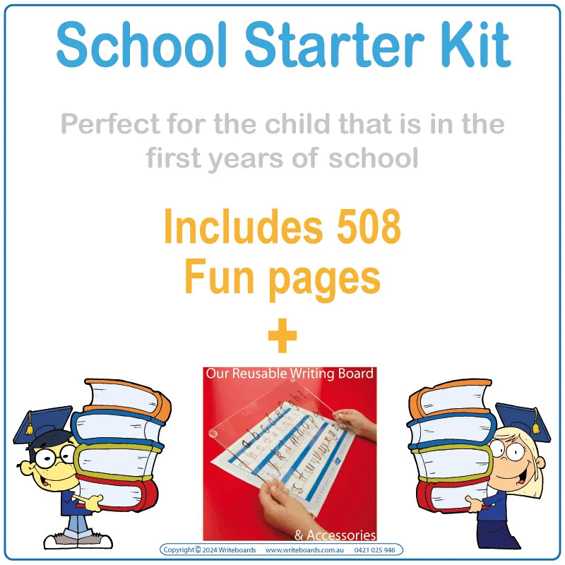 School Starter Kits for Kindergarten - Prep - Reception and Pre-primary, School Starter for Aussie Kids