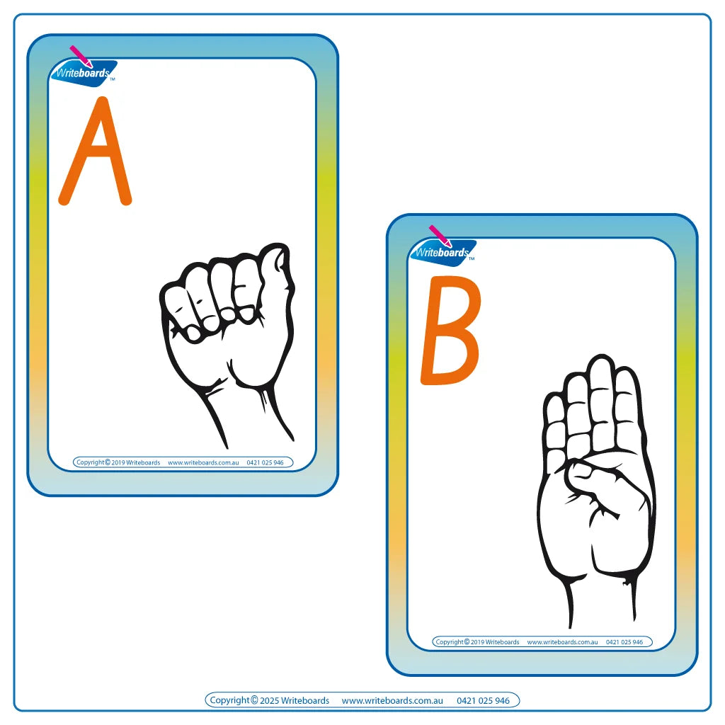 Teach your child basic sign language and 100 Fry sight words using SA Modern Cursive Font