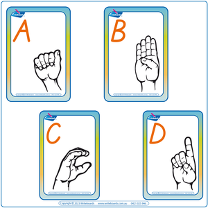 Sign Language Flashcards - TAS Modern Cursive Font