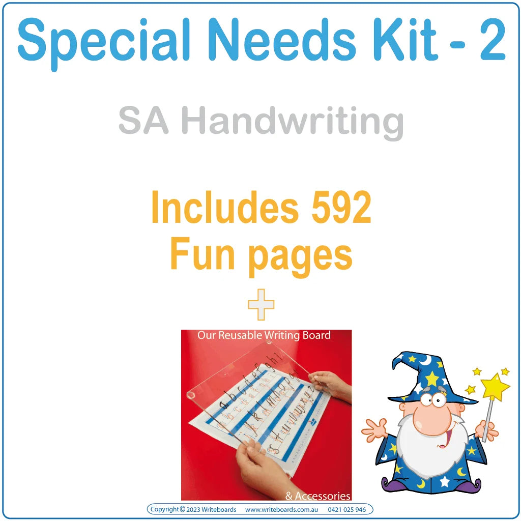 SA Special Needs Kit, Special Needs Learning Aide for SA School Kids, Special Needs Tracing Worksheets