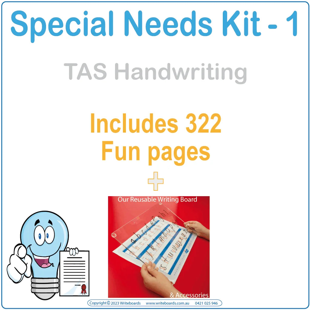 TAS Special Needs Learning Aide, Special Needs Learning Kit for TAS Prep, TAS Special Needs Kit 