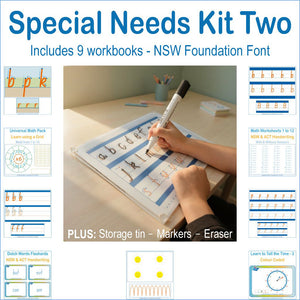 NSW Foundation Font Special Needs School Kit Two for further sensory learning support