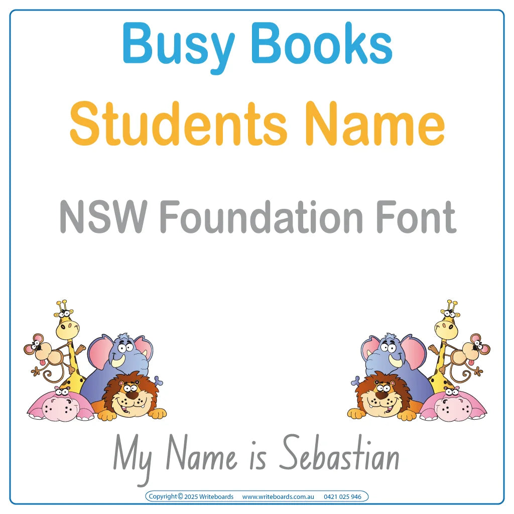 Teach your students their name with this NSW Foundation Font Interactive Busy Book