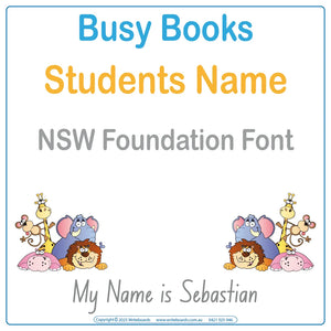 Teach your students their name with this NSW Foundation Font Interactive Busy Book