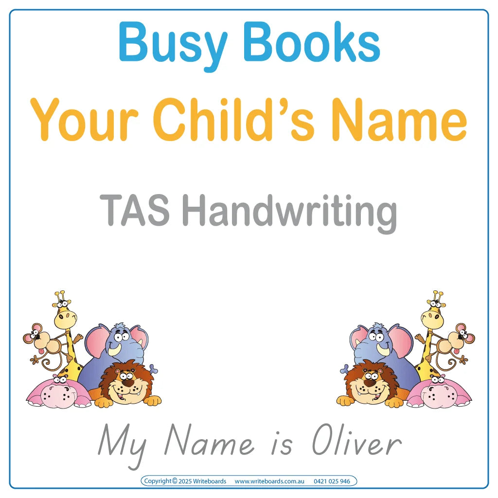Teach your child their name with our TAS Handwriting Busy Book for Ages 3+