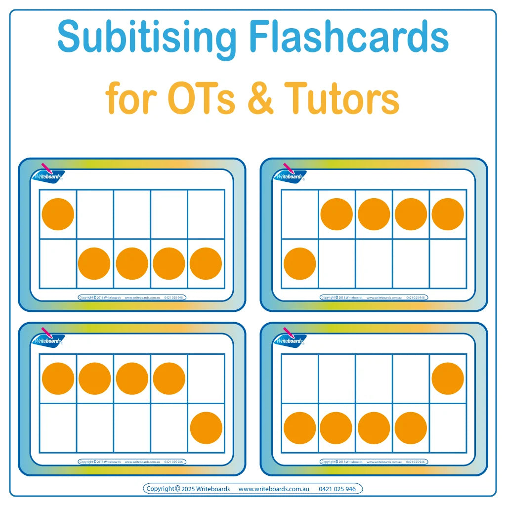 Subitising Flashcards for Occupational Therapists and Tutors
