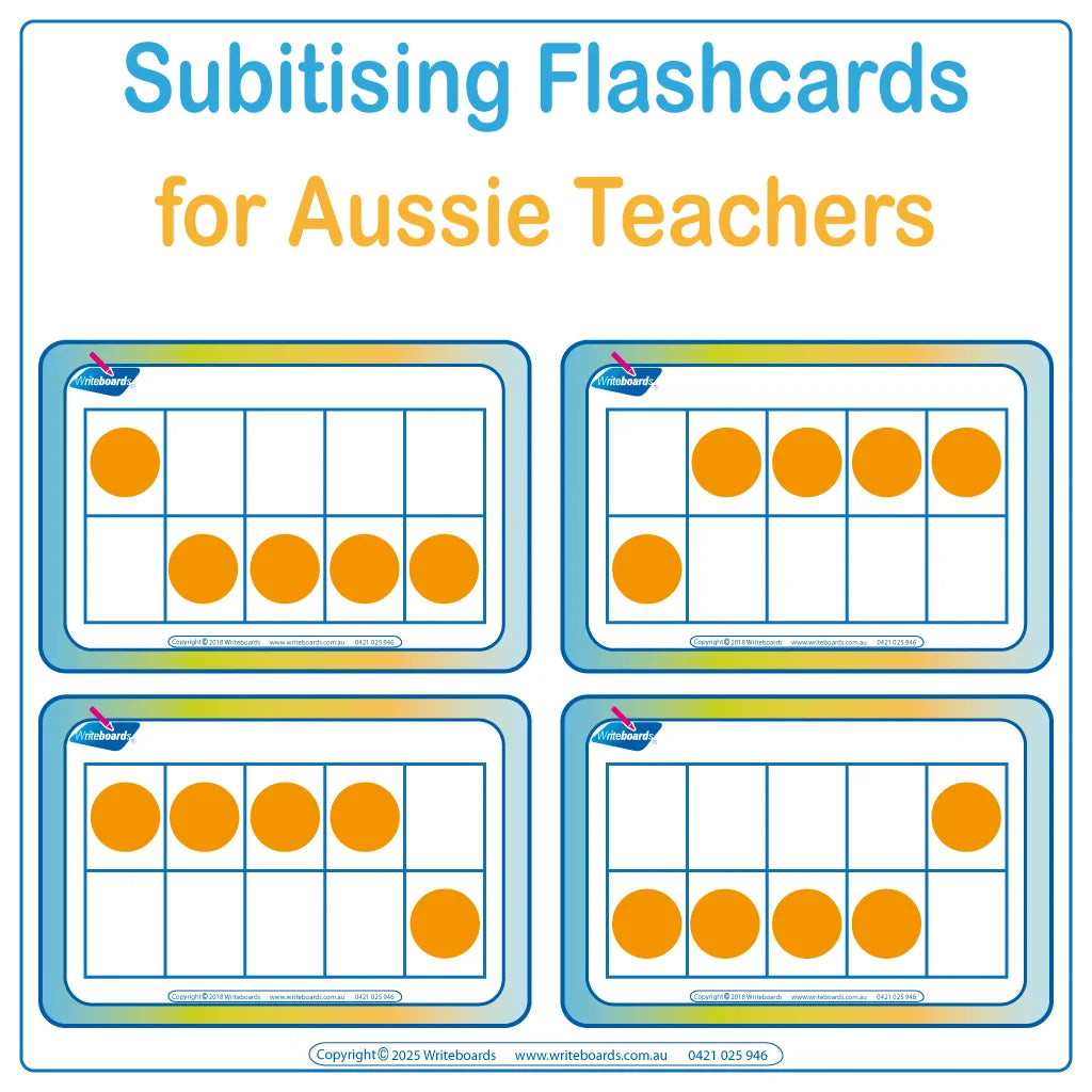 Subitising Flashcards for Childcare and Preschool, Subitising Flashcards for Prep and Reception