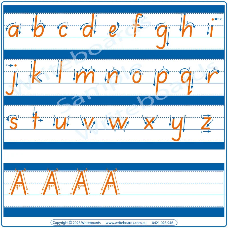 SA Alphabet & Number Worksheets with Directional Arrows come Free in our SA School Kit