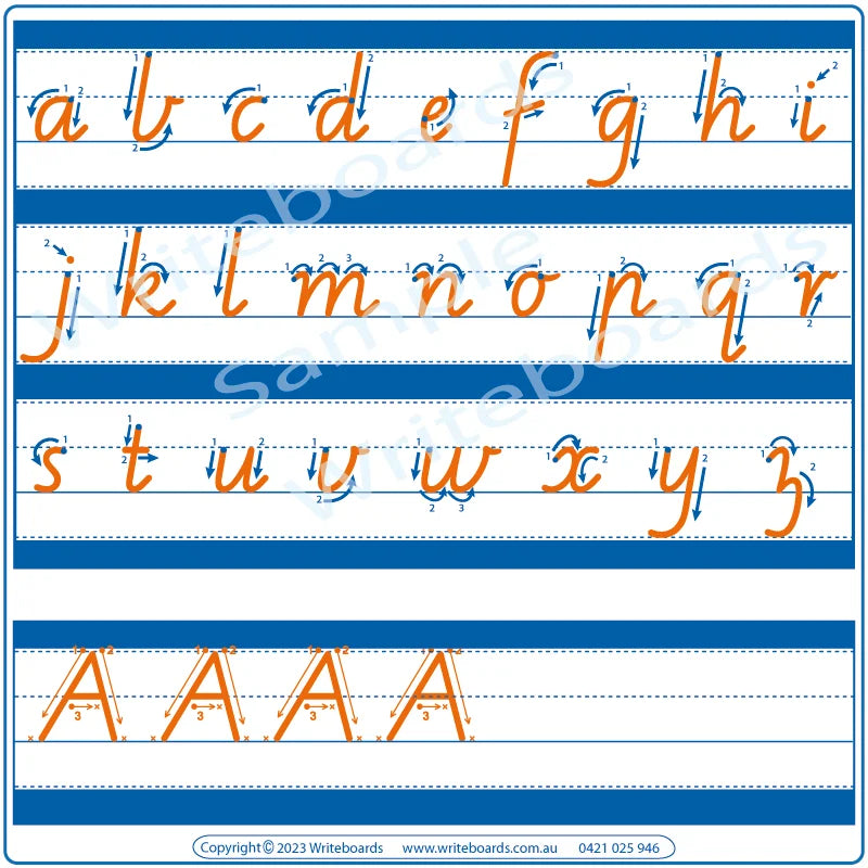 VIC Alphabet & Number Tracing Worksheets with Directional Arrows come Free in our Advanced School Kit