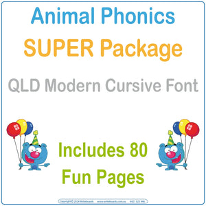 QLD Super Package with posters flashcards desk strips and playdough pack for Teachers in QLD