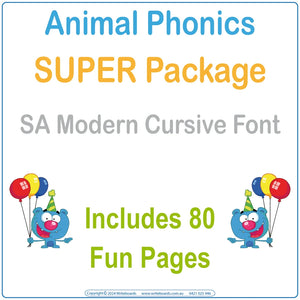 SA Super Package with posters flashcards desk strips and playdough pack for Teachers in SA