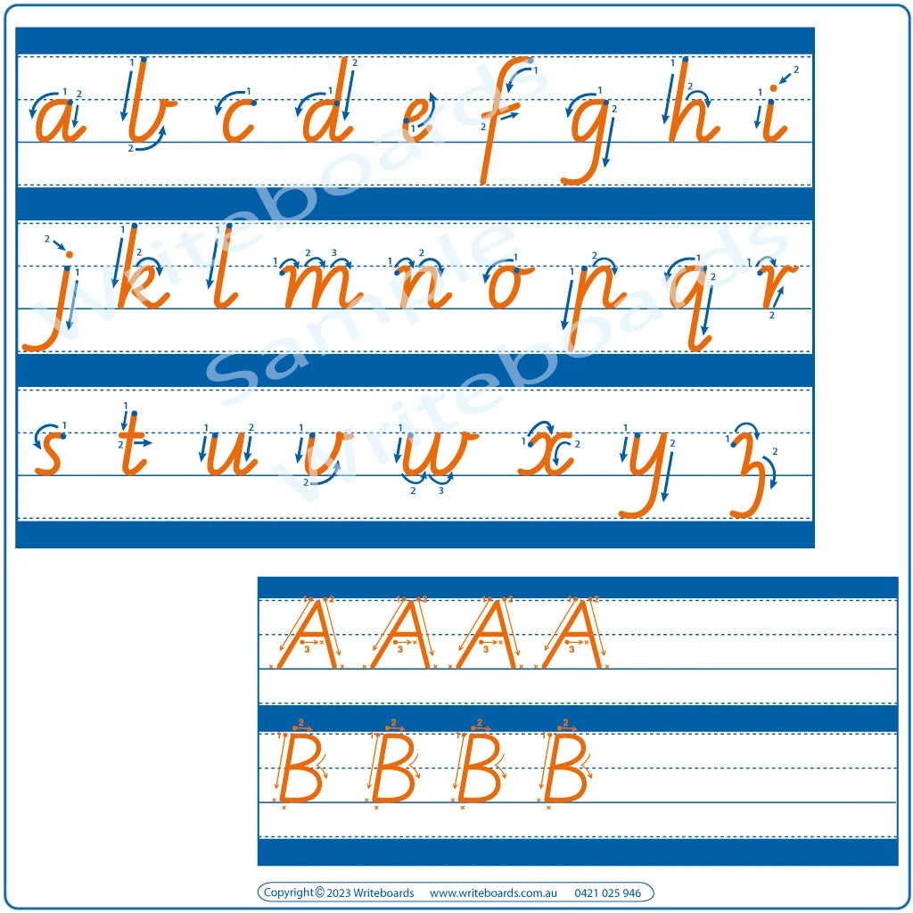 VIC Modern Cursive Font | Writeboards | Children’s Writing Board