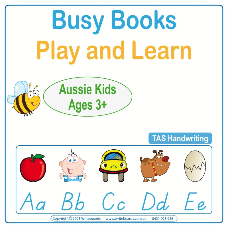 Play and Learn Busy Books for Aussie kids in TAS aged 3+