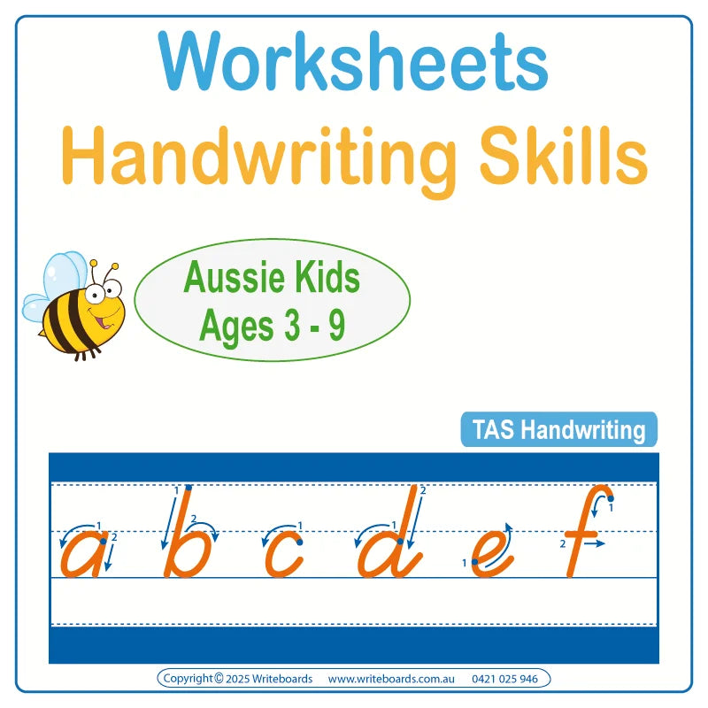 Handwriting Practice & Alphabet Tracing Worksheets for Aussie kids in TAS aged 3+