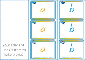 CVC Letter and Word Games for Childcare using TAS Modern Cursive Font