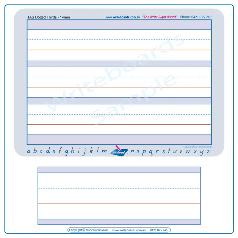 TAS Modern Font Advanced School Kit includes dotted third lines practice sheets with guide