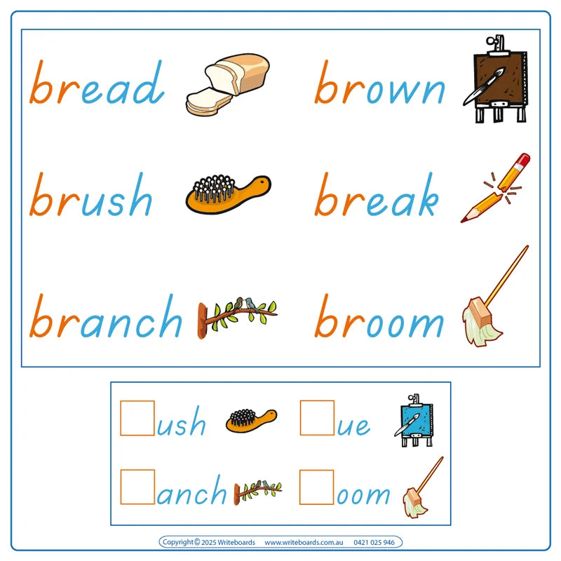 TAS Modern Font Advanced School Kit includes Phonic Blends Worksheets