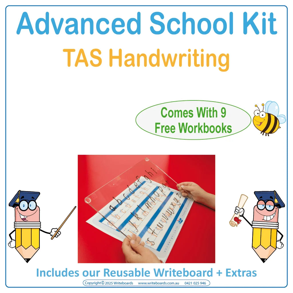 TAS Modern Cursive Font Advanced School Kit to Help Your Child Catch up to the others