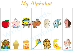 TAS Modern Cursive Font Alphabet Busy Book pages for Childcare & Preschool for children aged 3+