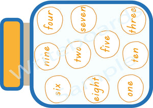 TAS Modern Cursive Font Number Counting Busy Book pages for Childcare & Preschool children aged 3+