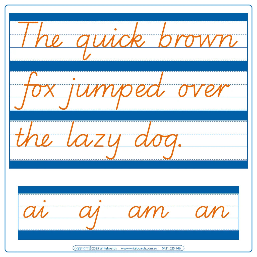 TAS Modern Cursive Font Cursive Handwriting Tracing Worksheets for Occupational Therapists and Tutors