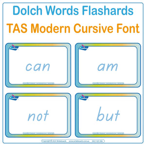 TAS Modern Cursive Font Australian Animal Alphabet Flashcards & Games for Prep and Childcare Educators
